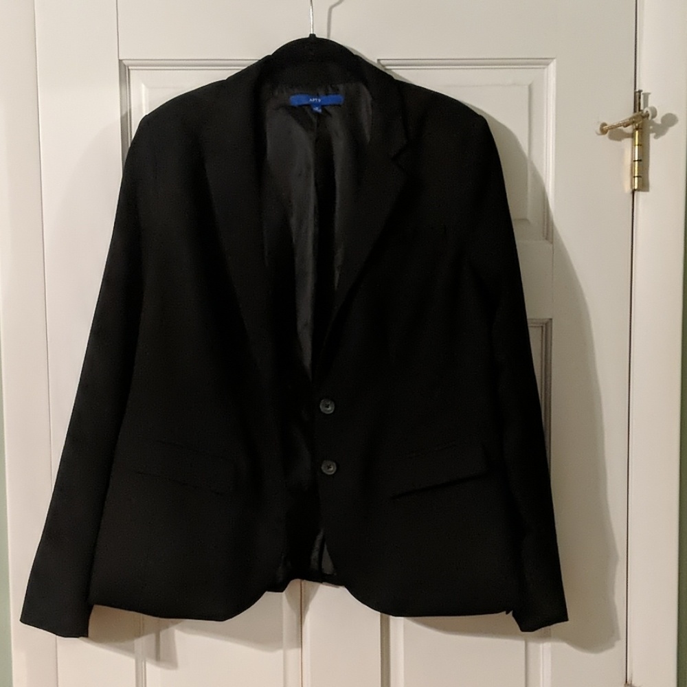 Apt 9 Black Blazer/Suit Jacket Size 14